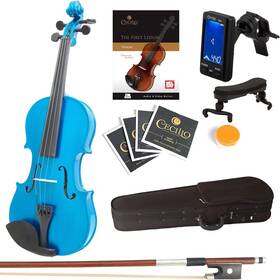 4mv-blue Mendini By Cecilio 3/4mv-blue Sr Tn7 Fb1 Violin For Kids And Adults Metallic Blue