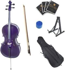 4cco-purple Mendini By Cecilio 4/4cco-purple Cello - Musical Instrument For Kids And Adults 4/4 Purple