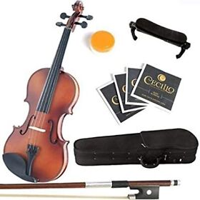 1-8mv300-sr-tn7-fb1 Mendini By Cecilio Violin For Kids And Adults - 1/8 Mv300 Satin Antique Violins
