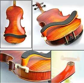 Mkki 619955965564 Violin Shoulder Rest Maple Wood Fit 3/4 4/4 Fiddle With Cleaning Cloth