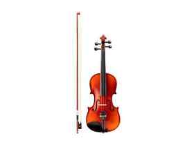609644 Monoprice 4/4 Flamed Maple Violin With Music Stand Case