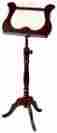 Ms60ma Stageline Wood-crafted Adjustable Lyre Music Stand Mahogany Finish 717070037736