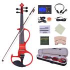 Mzo7818684013424tg Ammoon Beginner Solid Electric Silent Violin Red Us Deliver