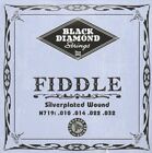 N719 Black Diamond Sets Silverplated Fiddle Violin Strings Medium 800022874982