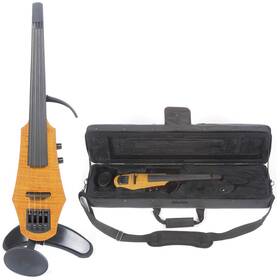 Wav-4 Ned Steinberger Design 857923000514 Ns Electric 4-string Amberburst Violin With Custom Case