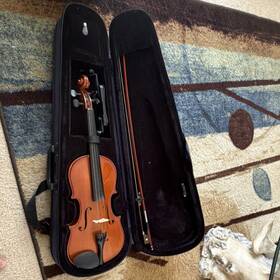 Oxford 6342 Acoustic Violin Polished Brown 4 Strings Chinrest Bow Rosin Case