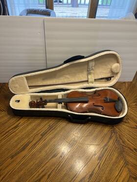 Va-650 Palatino Model Hand Crafted Wooden Student Violin With Case And Bow