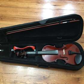 Vn-450-4 Palatino Vn-450-4/4 Vn-450 Allegro Hand-carved Violin Outfit With Case And Bow 4/4 Size