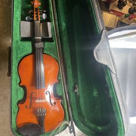 Gv-10 Paracho Guipar Violin 4/4 Made In Mexico-glasser Bow-cascade-new Strings