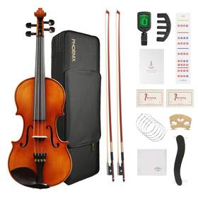 Pv44ex001xa-us Phoenix 4/4 Violin Complete Set With Bow Strings Case And Accessories - Natural