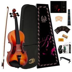 Rhythm 741365197386 Beginner Violin Set With Hard Case Bow Rosin And Extra Strings - Full Size