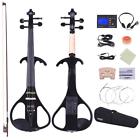 Roc1433657556852kp Ammoon Black Full Size Electric Silent Violin Fiddle 718760185683