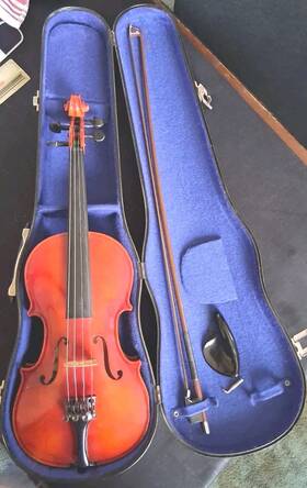 801-3 Roderich Paesold Violin Model 801-3/4 Hardcase Glaser Bow Excellent Cond. 1976