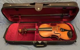 100-c Roth Vintage 1969 E.r. Pfretzschner Model 4/4 Violin Outfit West Germany