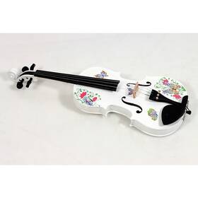19788156671 Rozannas Violins 197881156671 Butterfly Dream White Glitter Violin Outfit 4/4 Ob