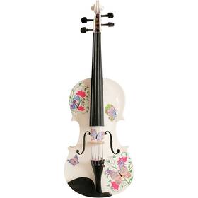 19788131260 Rozannas Violins 197881312060 Butterfly Dream White Glitter Violin Outfit 1/2 Rf