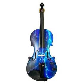 Rozannas Violins Ebl9044 Electric Violin Bl1144 Blue Lightning Mechanical Pegs