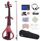 Rvy0023504617434bc Ammoon Red Full Size Electric Silent Violin Fiddle 602720131554