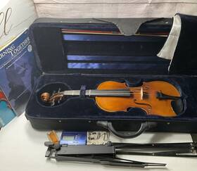 S50004c Sandner Germany Model #306 Student 4/4 Violin With Music Stand Case And Much More