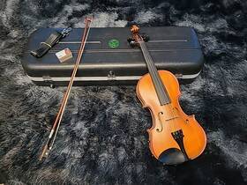 Av1sr702 Scherl & Roth And Sr51e4 4/4 Violin With Hard Case Bow Strap Rosin Full