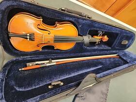 7091 Schroetter Andrew 1/8 Violin Outfit Exc Condition Model 420 1985 Vintage