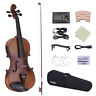 Sib4005423031305mt Ammoon Acoustic Electric Violin Ebony Fitted Natural Wood Set With