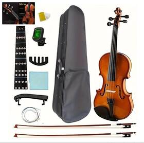 Hbq-wyn-826fg-4 Silvio Hbq-wyn-826fg-4/4 Premium Varnished 4/4 Violin - Easy Play For Adult Beginners Durable Design