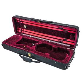 Sky 745313278592 4/4 Full Size Acoustic Violin Oblong Case Lightweight With Hygrometer Black/b