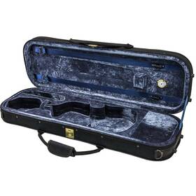 Sky 861853198537 4/4 Full Size Violin Oblong Case Lightweight With Hygrometer Black/deep Blue-