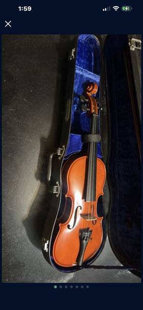 Skylark 92205076 4/4 Acoustic Violin Brown Varnish With Chinrest Fine Tuner Case And Bow