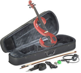 Stagg Evn 4 Electric Violin Set Transparent Red 882030162770