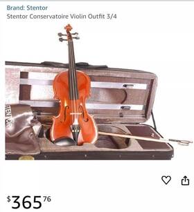 1560c Stentor Conservators Violin Outfit 3/4