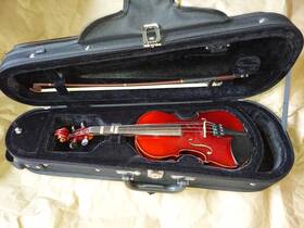 18vn5889 Suzuki Size 1/8 Violin Japan 1965 With Case And Bow Very Good Condition