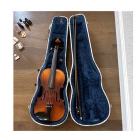 Suzuki Et-0559 4/4 Acoustic Violin Brown Varnish Built-in Fine Tuner With Case Bow Rosin