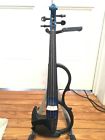 Sv-200bl Yamaha Silent Electric Violin Blue Free Case Bow Rosin