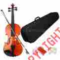 Szt7435254618715cx Unbranded Generic Full Size 4 Natural Acoustic Violin Fiddle With Case Bow Brownze 7r3l