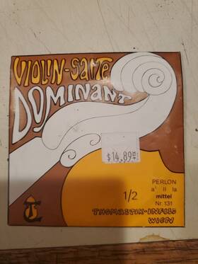 131-12 Thomastik 310/131-12 Dominant 1/2 Size Violin Single A String Ball End Aluminium Wound