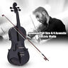 Tkq5587303651759nd Ammoon Full Size Acoustic Electric Violin Fiddle Solid 798881857614