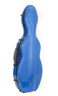 Tonareli Brand New Blue Glossy Fiberglass 4 Violin Case W Free Music Bag 729440198121