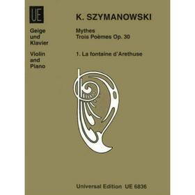 3702405852 Universal Edition Szymanowski Mythes Op. 30 No. 1 - La Fontaine Dftarethuse