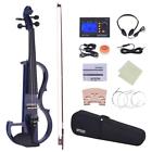 Uuk4045463898102os Ammoon Beginner Electric Silent Violin Blue Tuner Headphones 702894335359