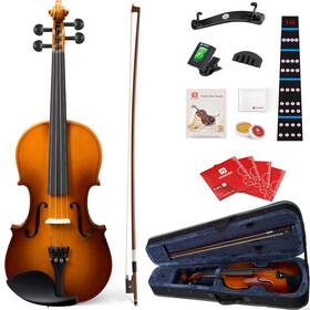 C1000404 Vangoa Violin 1/4 Size For Kids Beginners Full Set Spruce Childrens Fiddle Quarter