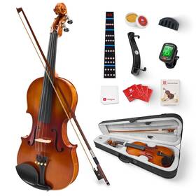Vangoa C3000083 Violin 4/4 Full Size Set Handcrafted Entry Level Acoustic With Li