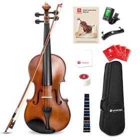 Vangoa Va-400s 1/2 Violin Set For Beginners Kids Student Fiddle Half Size Acoustic Vi