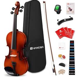 Va-500b Vangoa 4/4 Violin Full Size Beginner Set Acoustic Spruce Fiddle Kit