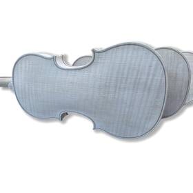 Vetimobato 918984944002 4/4 Handmade Unfinished White Violin Kit Solid Flame Maple Back Spruce Top