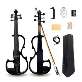 Ev8-30m Vetimobato Electric Violin 4/4 Full Size Solid Wood Silent Set For Adults Beginne