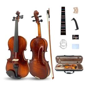 Vm-1g Vetimobato Violin 4/4 Full Set For Beginners And Adults Solid Wood Fiddle With Hard