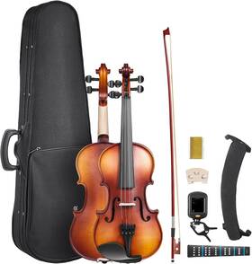 Vevor 197988162827 Violin 1/4 Size For Adults Fiddle Set Beginners Student With H