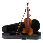 Vg103-44 Aileen Solidwood Ebony Violin Outfit With Case Rosin Strings Shoulder